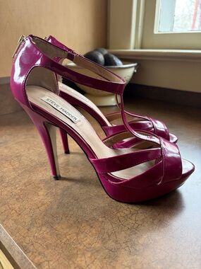 Steve Madden Halow Fuschia Magenta Pink Patent Leather Heels 10